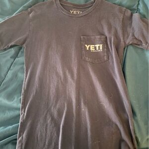 Yeti T-shirt. Vintage. Built for the wild. front pocket